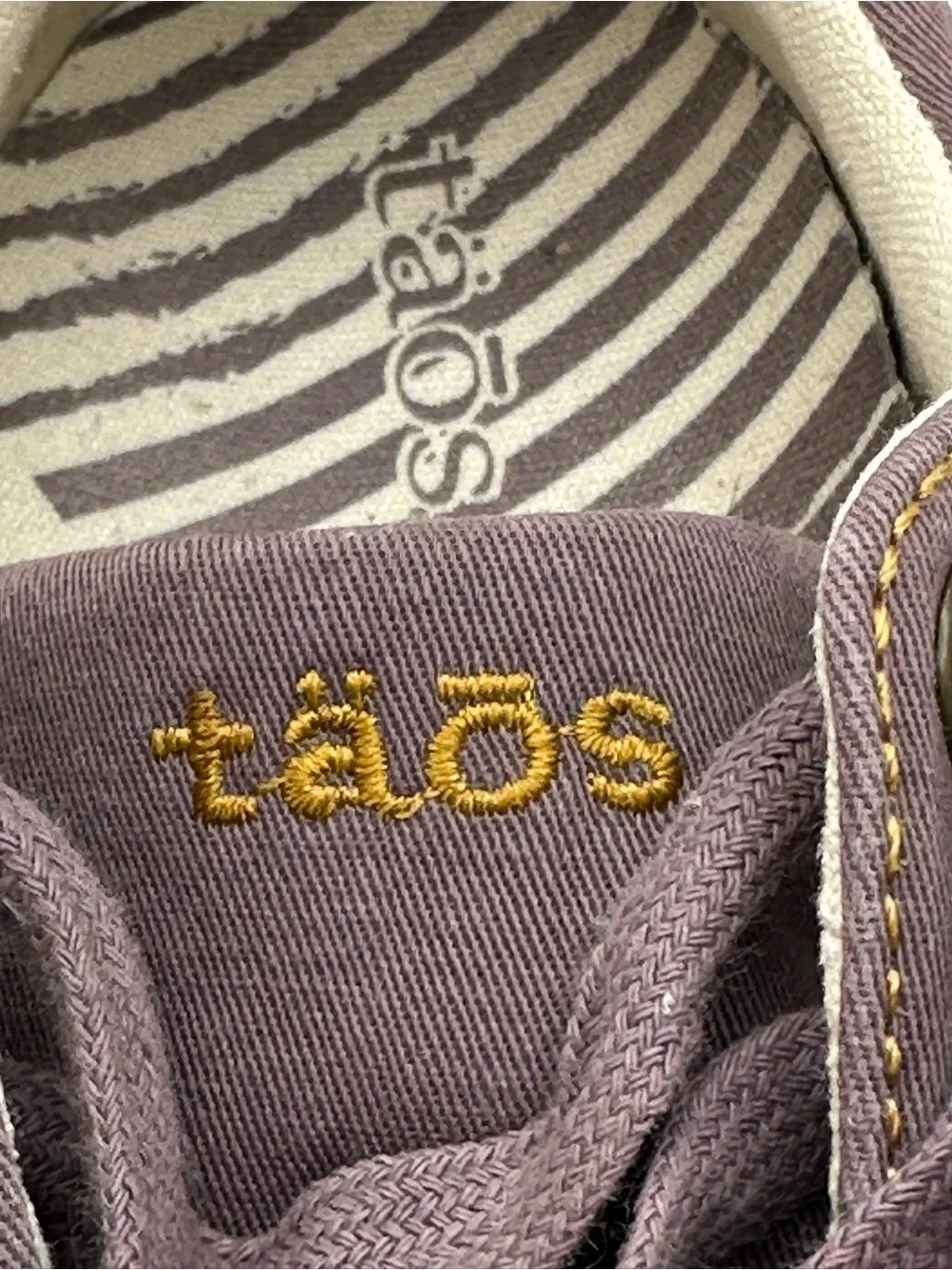 Taos Star Lavender Canvas Casual Lace Up Comfort Shoes Sneakers Women’s Size 6.5